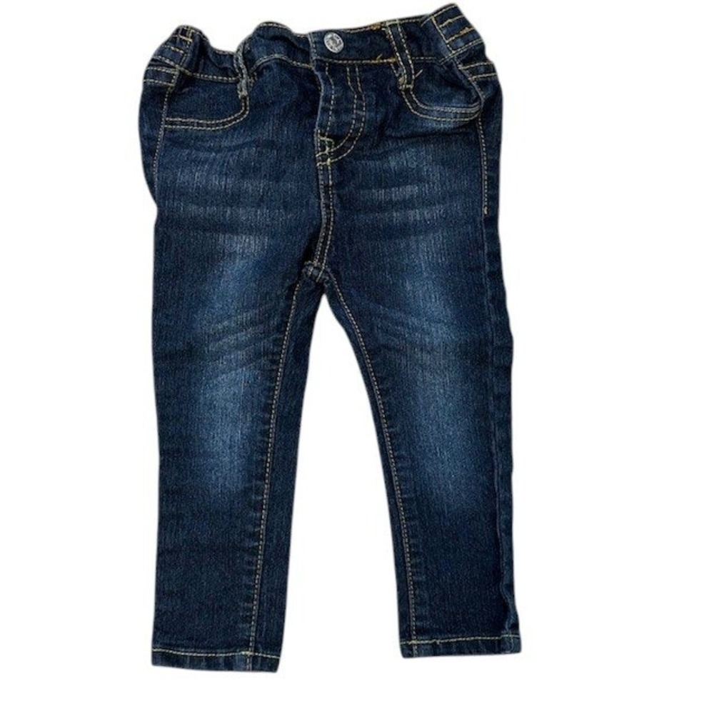 7 For All Mankind Kids Denim Jeans Dark Wash Snap Button Closure 18M